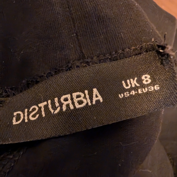 Disturbia Black Leggings with Ties - Picture 3 of 3